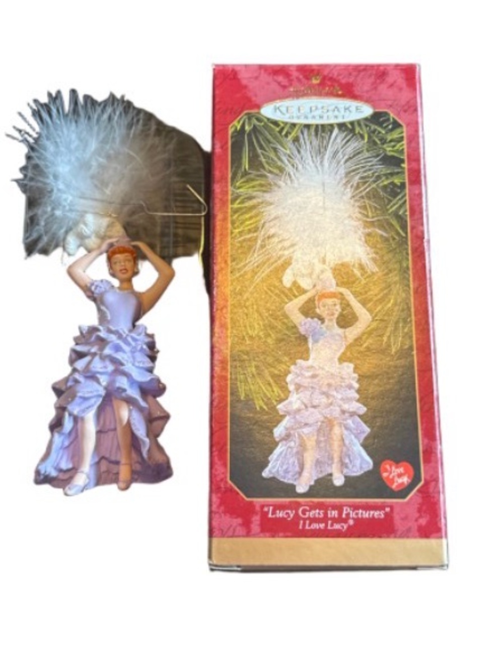 'I Love Lucy' Lucy Gets in Pictures Ornament - Lavender vintage
